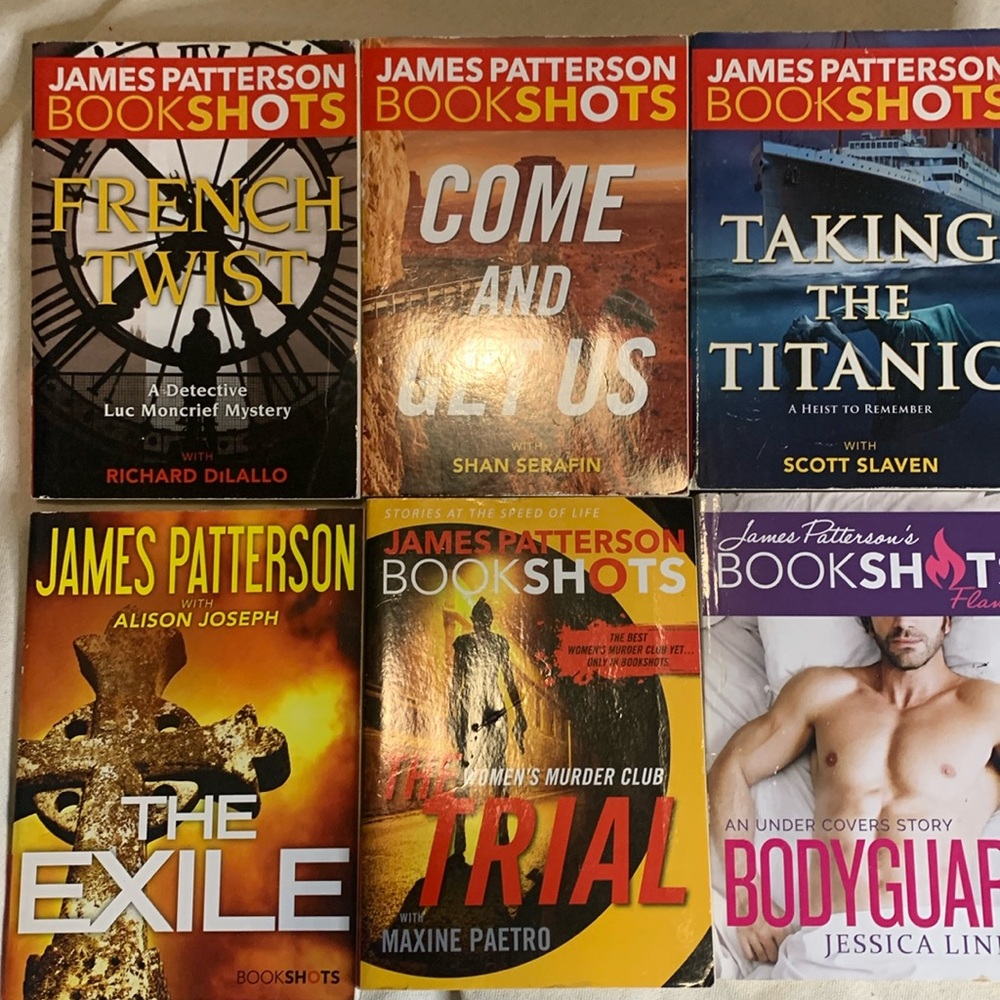 COPY - James Patterson Bookshot books, 6 total New